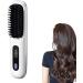 Cordless Hair Straightener Brush | USB Charging Hot Comb with LCD Display | 3 Heat Levels Fast Heat-Up | Portable Ion Styling Tool for Women - White - Buy Online on GoSupps.com