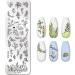 Floral Geometric Nail Art Stamping Plate Set - DIY Nail Stamp Kit (6pcs) - Buy Online on GoSupps.com