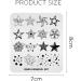 KADS Star Pattern Nail Art Stamping Plate - Manicure Print Image Template FA027 - Buy Online on GoSupps.com