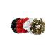 Zac's Alter Ego Set of 4 Sequin Hair Scrunchies - Black Red Silver & Gold