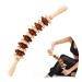 Premium massage roller wood set - anti cellulite massage massage device massage roller scooter with handle thigh mason therapy for loosening deep tissue suitable for neck