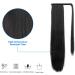 JessLab Long Straight Ponytail Extension and Drawstring Ponytail 24 Inch Heat Resistant Thick Natural Wrap Around Hairpiece Ponytail Wrap Pony Wig with Magic Paste for Women Girl Black - Buy Online on GoSupps.com