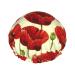 Red Poppy Flower Printed Shower Cap Bath Cap Waterproof Shower Caps Fits All Head Sizes All Hair Textures for Women Hair Bath Caps