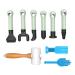 Chiropractic hammer hammer therapy tool spinal hammer-shock-health care massage stroke osteopathic spinal correction with silicone hand bale cover (7 pieces) 7PCs