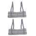 2pcs Pelvic Support Belt Breathable Protective Lower Back Support Brace with Suspenders for Women Lumbar (L)