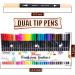 34 Dual Brush Tip Coloring Markers for Adults - Fine Tip Calligraphy Pens for Journaling, Drawing, and Doodling - Buy Online on GoSupps.com