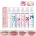 Lip Gloss 6 Packs Flower Jelly Lip Oil Long Lasting Moisturizer with Real Flowers Lip Gloss Makeup for Dry Chapped Lips