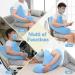 Shoulder Surgery Pillow for Rotator Cuff Pain Relief - Side Sleeper Bed Wedge for Arm & Shoulder Surgery Recovery - Blue - Buy Online on GoSupps.com