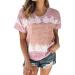 Ladies Tops and Blouses, Womens Tops Hide Belly Tunic 2023 Summer Short Sleeve T Shirts Henley Tshirt Z230130c-pink Medium