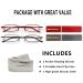 GINGEREYE Blue Light Blocking Reading Glasses 2 Pack for Women +1.50 Diopters - Compact Slim Design with Pen Clip Case - Red & Gunmetal - Buy Online on GoSupps.com