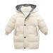 Milkiwai Coats & Jackets 3-8 Children's Down Padded Clothes Boys' Medium Length Girls' Winter Clothes Padded Clothes Baby Thickening Clothes 110 Beige