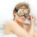 Cute Pomeranian Dog Sleep Mask | Watercolor Dog & Flower Eye Cover | Soft Light-Blocking Adjustable Blindfold for Women - Buy Online on GoSupps.com