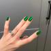 24Pcs Jade Green Cat Eye Press on Nails - Short Square Glossy Glitter Full Cover Fake Nails for Women & Girls - Gradient Acrylic Nails for Spring/Summer - Buy Online on GoSupps.com