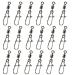 DCQQ 100 pieces of vertebrae fishing stainless steel fishing swivel vertebrae fishing accessories for fishing ball bearing vertebrae fishing ball bearings for fishing fresh water Quick Connect Angelkader (6#)