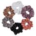 6 Pieces Satin Silk Scrunchies for hair  Big Hair Scrunchies Satin Hair Ties Ponytail Holder No Hurt Your Hair set7