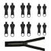 12 pieces of zipper slider replacement removable zipper Zipper pull replacement zipper repair set zipper for zipper for jackets suitcases backpacks (black)