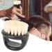 Beard Brush for Men Soft Portable Beard Shaving Brush Neck Face Hair Dust Remover Cleaning Brush Home Barber Salon Shaven Tool(Black)