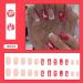 SINLOV Christmas Snowflakes Square False Nails French Gradient ElknFake Nails Red Press on Nails Ballerina Acrylic Full Cover Fake Nails for Women and Girls - Buy Online on GoSupps.com