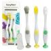EasyTots Baby's First Toothbrush Set 0-2 Years. 4 Stage Complete Baby to Toddler Teeth & Oral Care. Finger Toothbrush Gum Stimulator Silicone Toothbrush & Toddler Toothbrush. BPA Free