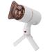 1000W Foldable Hair Dryer Negative Ionic Compact Desktop Dryer with 3 Gears ABS Material Ivory White Golden with Bracket Triangle Support (US Plug 110V)