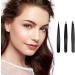3pcs Stainless Steel Precision Eyebrow Tweezers Set with Storage Bag - Perfect for Plucking, Ingrown Hair and Facial Hair Removal - Buy Online on GoSupps.com