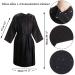 Noverlife Spa Massage Kimono Robe - Water & Chemical Proof Salon Bathrobe for Beauty Treatments - Lightweight Black Gown for Hairdressing & Makeup - Buy Online on GoSupps.com