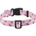 Mihqy Adjustable Dog Collar - Soft & Comfortable Bohemian Design with Flowers & Geometric Trunk for All Dog Sizes (L: 38-63 cm) - Buy Online on GoSupps.com