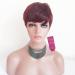HOTKIS Burgundy Short Pixie Wig for Black Women | Human Hair Short Pixie Cut Wigs for African Americans - Buy Online on GoSupps.com