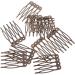 20 Pieces Hair Combs Slides Metal 5 Teeth Hair Combs Hair Clip Combs Craft Creative Costume Supplies DIY Silver and Bronze - Buy Online on GoSupps.com