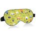 Haskirky Light Blocking Eye Mask Breathable and Adjustable Adult Men and Women Travel on Business Trips Yoga Meditation Light Smooth Comfortable Eye Mask Office Deep Sleep Goodies Cartoon Doodle Ca