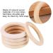 10-Piece Natural Wood Baby Bite Ring Set - Unfinished Smooth Wooden Circles for DIY Crafts & Jewelry - Perfect Infant Teething Toys - Buy Online on GoSupps.com