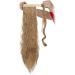 20 Inch Real Long Corn Wave Ponytail Clip in Hair Extensions - Light Ash Brown mix Bleach Blonde - Buy Online on GoSupps.com