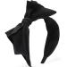 WantGor Bow Headbands for Women  Big Bowknot Hair Hoop Women Knotted Wide Turban Headbands Hair Band Bows Hair Accessories (Black)