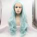 Light Blue Lace Front Wig for Women | Long Pastel Synthetic Hair Wig with Baby Hair | High-Quality Heat-Resistant Ice Blue Wig - Buy Online on GoSupps.com