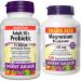 Webber Naturals Probiotic Adult 50+ 15 Billion Active Cells 10 Probiotic Strains 30 Capsules For Digestive Health and Constipation Relief Vegan & Magnesium Bisglycinate 200 mg 120 Capsules Vegan SUPPLEMENT + SUPPLEMENT s1101ed23