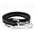 Twinkys dog style dog leash rubberized 20 mm wide for dogs up to 50 kg - without hand loop 1 meter black reflective made in germany 1 meter black reflective 20 mm to 50 kg
