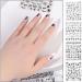 for Acrylic Nails Self-Adhesive Nail Decoration Manicure Nail Art Decals Black Rose Nail Stickers Nail Art(Type 3) - Buy Online on GoSupps.com