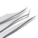 Premium Eyelash Extension Tweezers Set - 3-Part Silver Dolphin Tool for Perfect Fans - Buy Online on GoSupps.com