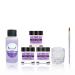 Cigopx Acrylic Nail Kit Acrylic Powder Liquid Set with Nail Brush 3 Colors Nail Powder Kit for Beginners Nail Art DIY Nail Beauty Tools