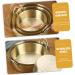 Alipis Amphora Snack Plate Tomato Stainless Steel Round re-usable 13.7x12.2CM Gold - Buy Online on GoSupps.com
