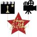 Qertesl Happy Birthday Movie Cake Topper Movie Night Cupcake Toppers Decoration Hollywood theme Cake Party Decoration. - Buy Online on GoSupps.com