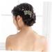 Minkissy Eucalyptus Bride Comb - Strass Decorative Alloy Bridal Hairpiece for Weddings | Medium Green Wedding Accessories - Buy Online on GoSupps.com
