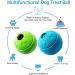 Feixun Dog Treat Toy Ball Dog Rubber Food Ball Interactive Dog Toy Pack of 2(1*Blue+1*Green) 8.1cm - Buy Online on GoSupps.com