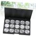 NULYLU 3pcs 15 Eyeshadow Palette Empty Cosmetic Case Estuche De Maquillaje Eyeshadow Case Eye Shadow Silver - Buy Online on GoSupps.com