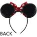 Mouse Ears Bow Headbands Shiny Bows Glitter Party Decoration Cosplay Costume for Kids Girls Women Princess Party Decorations Cosplay (Black+Red)) 3 - Buy Online on GoSupps.com