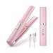 JMFONE Cordless Hair Straightener Mini Cordless Flat Iron and Curler 2 in 1 USB-C Rechargeable 5000mAh Battery Portable Ceramic Plate Fast Heat & 3 Adjustable Temp Travel Size for Women Girl Pink+silvery