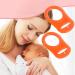 Silicone Dummy Clips Adapter - 2 Pcs Button Ring Pacifier Clip Adapter - Orange - Buy Online on GoSupps.com
