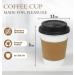 Ginkgo 12 oz Disposable Paper Coffee Cups - 100 Pack | Includes Lids and Sleeves | Ideal for Home, Office, Wedding, and Cafes | White/Brown/Black - Buy Online on GoSupps.com