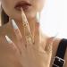 Punk Claw Finger Tip Rings - Gold Knuckle Nail Accessories for Women | Halloween Costume Jewelry - Buy Online on GoSupps.com
