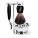 M HLE shaving set with bowl - Vivo series - Black Fibre - compatible with Gillette blades - black high-grade resin